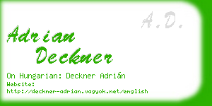 adrian deckner business card